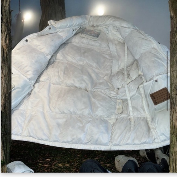 Moncler Armco Giubbotto Down Puffer Jacket / Vest Convertible Ivory Size 4 - Picture 4 of 13